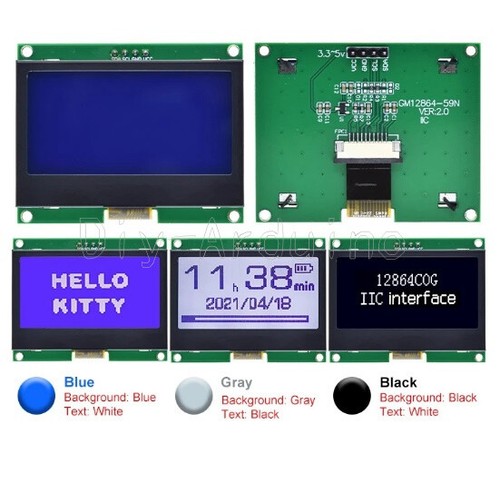 Lcd module i2c iic - lcd, 12864